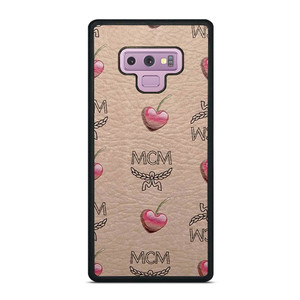 MCM LOVE CHERRIES BROWN LEATHER Samsung Galaxy Note 9 Case Cover