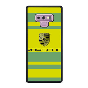 PORSCHE CAR LOGO YELLOW GREEN ICON Samsung Galaxy Note 9 Case Cover PORSCHE CAR LOGO YELLOW GREEN ICON Samsung Galaxy Note 9 Case Cover