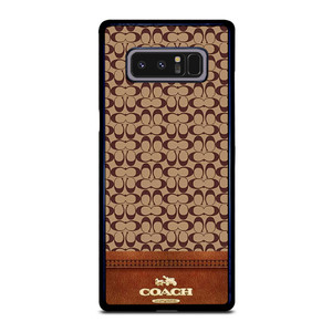 COACH NEW YORK LOGO BROWN LEATHER Samsung Galaxy Note 8 Case Cover