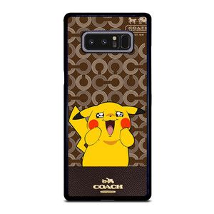 COACH NEW YORK LOGO BRWON EMBLEM X PIKACHU POKEMON Samsung Galaxy Note 8 Case Cover