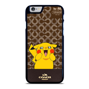 COACH NEW YORK LOGO BRWON EMBLEM X PIKACHU POKEMON iPhone 6 / 6S Case Cover COACH NEW YORK LOGO BRWON EMBLEM X PIKACHU POKEMON iPhone 6 / 6S Case Cover
