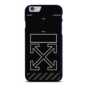 OFF WHITE LOGO TIME DATE CARBON iPhone 6 / 6S Case Cover