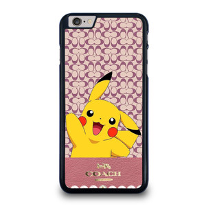 COACH NEW YORK LOGO PINK X PIKACHU POKEMON iPhone 6 / 6S Plus Case Cover