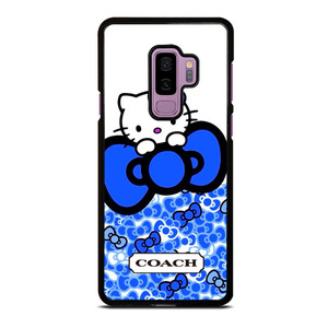 COACH NEW YORK LOGO HELLO KITTY BLUE TIE BOW Samsung Galaxy S9 Plus Case Cover