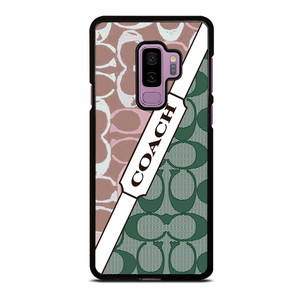 COACH NEW YORK LOGO PINK GREEN PATTERN ICON Samsung Galaxy S9 Plus Case Cover