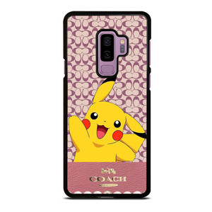 COACH NEW YORK LOGO PINK X PIKACHU POKEMON Samsung Galaxy S9 Plus Case Cover
