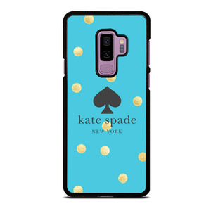 KATE SPADE NEW YORK LOGO BLUE GOLDEN POLKADOTS Samsung Galaxy S9 Plus Case Cover