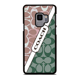 COACH NEW YORK LOGO PINK GREEN PATTERN ICON Samsung Galaxy S9 Case Cover