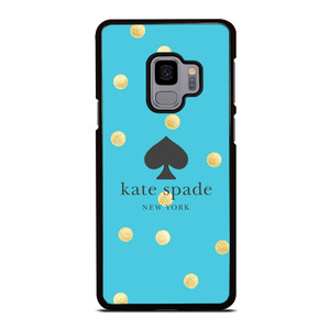 KATE SPADE NEW YORK LOGO BLUE GOLDEN POLKADOTS Samsung Galaxy S9 Case Cover