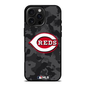 CINCINNATI REDS BASEBALL BLACK CAMO iPhone 16 Pro Max Case Cover