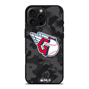 CLEVELAND GUARDIANS BASEBALL BLACK CAMO iPhone 16 Pro Max Case Cover