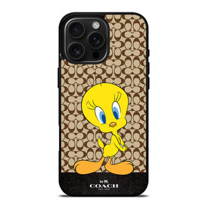 COACH NEW YORK LOGO TWEETY BIRD iPhone 16 Pro Max Case Cover