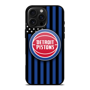 DETROIT PISTONS NBA USA FLAG iPhone 16 Pro Max Case Cover