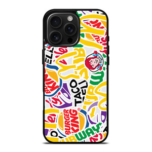 FAST FOOD BRAND STICKER BOMB iPhone 16 Pro Max Case Cover