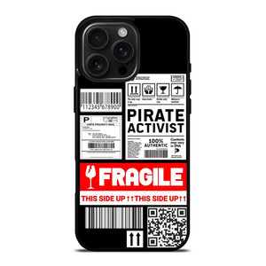 FRAGILE STAMP BARCODE LABELS iPhone 16 Pro Max Case Cover