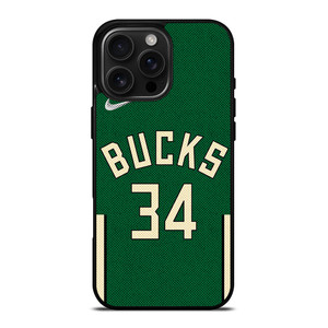 GIANNIS ANTETOKOUNMPO MILWAUKEE BUCKS NIKE NBA 2021-22 iPhone 16 Pro Max Case Cover