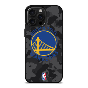 GOLDEN STATE WARRIORS BLACK CAMO iPhone 16 Pro Max Case Cover