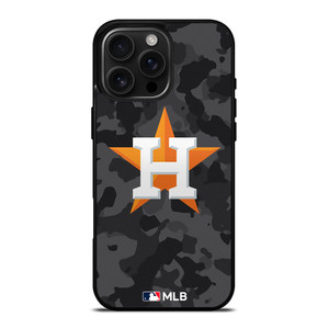 HOUSTON ASTROS BASEBALL BLACK CAMO iPhone 16 Pro Max Case Cover