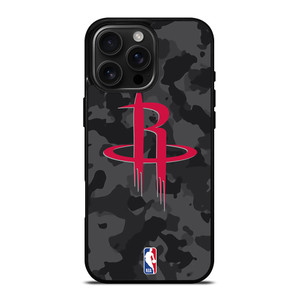 HOUSTON ROCKETS BLACK CAMO iPhone 16 Pro Max Case Cover
