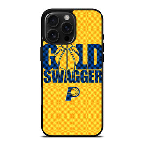 INDIANA PACERS NBA BASKETBALL GOLD SWAGGER iPhone 16 Pro Max Case Cover