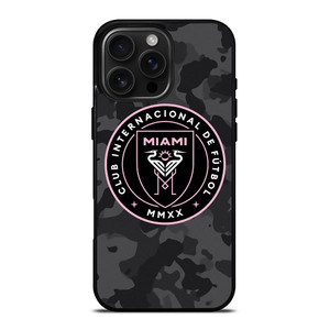 INTER MIAMI CF MLS BLACK CAMO iPhone 16 Pro Max Case Cover