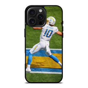 JUSTIN HERBERT 10 LOS ANGELES CHARGERS NFL FOOTBALL iPhone 16 Pro Max Case Cover