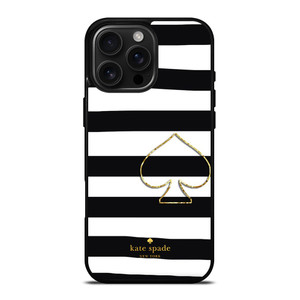 KATE SPADE NEW YORK BLACK STRIPES iPhone 16 Pro Max Case Cover
