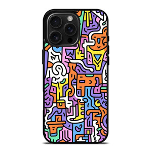KEITH HARING ART COLORFUL STYLE iPhone 16 Pro Max Case Cover