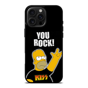 KISS ROCK HOMER SIMPSONS iPhone 16 Pro Max Case Cover