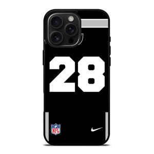 LAS VEGAS RAIDERS JOSH JACOBS 28 NFL NIKE iPhone 16 Pro Max Case Cover