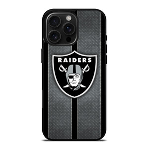 LAS VEGAS RAIDERS NFL METAL STRIPE iPhone 16 Pro Max Case Cover