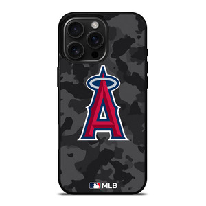 LOS ANGELES ANGELS BASEBALL BLACK CAMO iPhone 16 Pro Max Case Cover