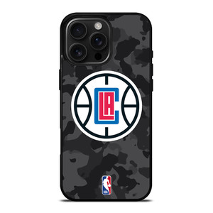 LOS ANGELES CLIPPERS BLACK CAMO iPhone 16 Pro Max Case Cover LOS ANGELES CLIPPERS BLACK CAMO iPhone 16 Pro Max Case Cover