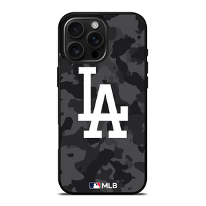 LOS ANGELES DODGERS BASEBALL BLACK CAMO iPhone 16 Pro Max Case Cover