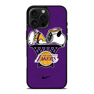 LOS ANGELES LAKERS NIKE SNOOPY iPhone 16 Pro Max Case Cover