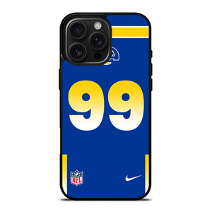 LOS ANGELES RAMS AARON DONALD 99 NFL NIKE iPhone 16 Pro Max Case Cover LOS ANGELES RAMS AARON DONALD 99 NFL NIKE iPhone 16 Pro Max Case Cover