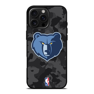 MEMPHIS GRIZZLIES BLACK CAMO iPhone 16 Pro Max Case Cover