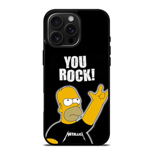 METALLICA ROCK HOMER SIMPSONS iPhone 16 Pro Max Case Cover