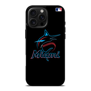 MIAMI MARLINS MLB LOGO iPhone 16 Pro Max Case Cover