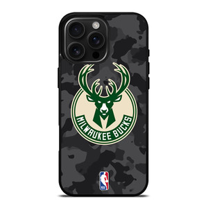 MILWAUKEE BUCKS BLACK CAMO iPhone 16 Pro Max Case Cover