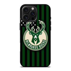 MILWAUKEE BUCKS NBA USA FLAG iPhone 16 Pro Max Case Cover MILWAUKEE BUCKS NBA USA FLAG iPhone 16 Pro Max Case Cover