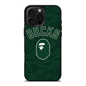 MILWAUKEE BUCKS X BAPE CAMO iPhone 16 Pro Max Case Cover MILWAUKEE BUCKS X BAPE CAMO iPhone 16 Pro Max Case Cover