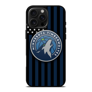 MINNESOTA TIMBERWOLVES NBA USA FLAG iPhone 16 Pro Max Case Cover