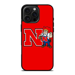 NEBRASKA HUSKERS ICON UNIVERSITY FOOTBALL LOGO iPhone 16 Pro Max Case Cover
