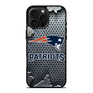 NEW ENGLAND PATRIOTS BROKEN METAL iPhone 16 Pro Max Case Cover