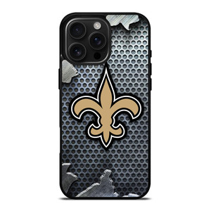 NEW ORLEANS SAINTS BROKEN METAL iPhone 16 Pro Max Case Cover