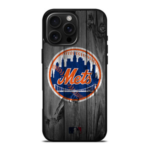 NEW YORK METS BASEBALL MLB WOOD LOGO iPhone 16 Pro Max Case Cover