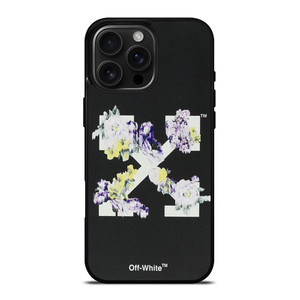 OFF WHITE FLORAL LOGO iPhone 16 Pro Max Case Cover