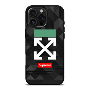 OFF WHITE LOGO SUPREME ICON iPhone 16 Pro Max Case Cover