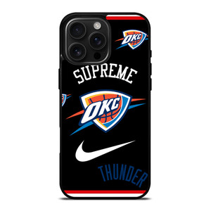 OKLAHOMA CITY THUNDER NBA X SUPREME NIKE iPhone 16 Pro Max Case Cover OKLAHOMA CITY THUNDER NBA X SUPREME NIKE iPhone 16 Pro Max Case Cover